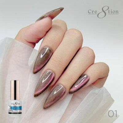 Hands wearing Mystical Cat Eye Gel 01 By Cre8tion