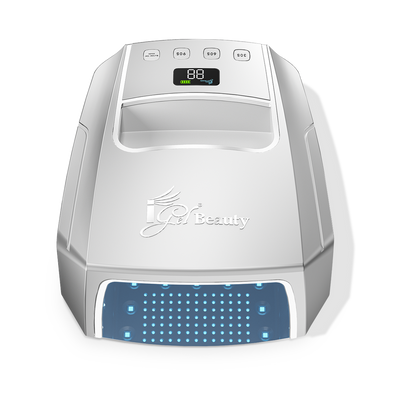 front of Silver 3.0 Wireless Hybrid UV/LED Lamp by iGel Beauty