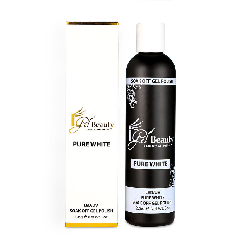 Pure White Gel Polish 8oz by iGel Beauty