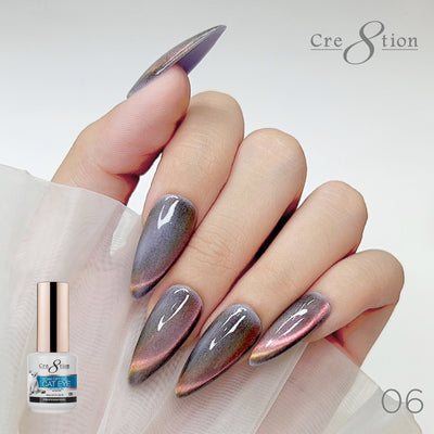 Hands wearing Mystical Cat Eye Gel 06 By Cre8tion