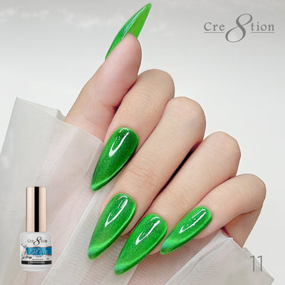 Hands wearing Mystical Cat Eye Gel 11 By Cre8tion