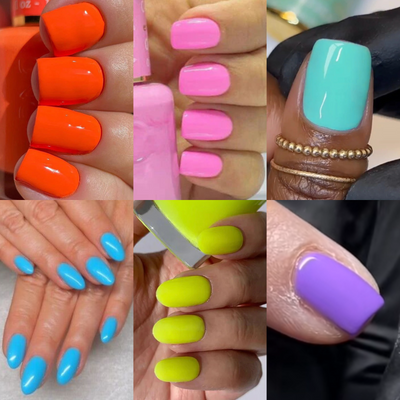 hands wearing DND DC Oasis Escape Gel & Polish