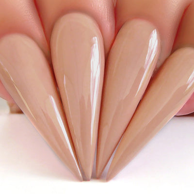 Hands wearing 605 Bare Skin Gel Polish by Kiara Sky
