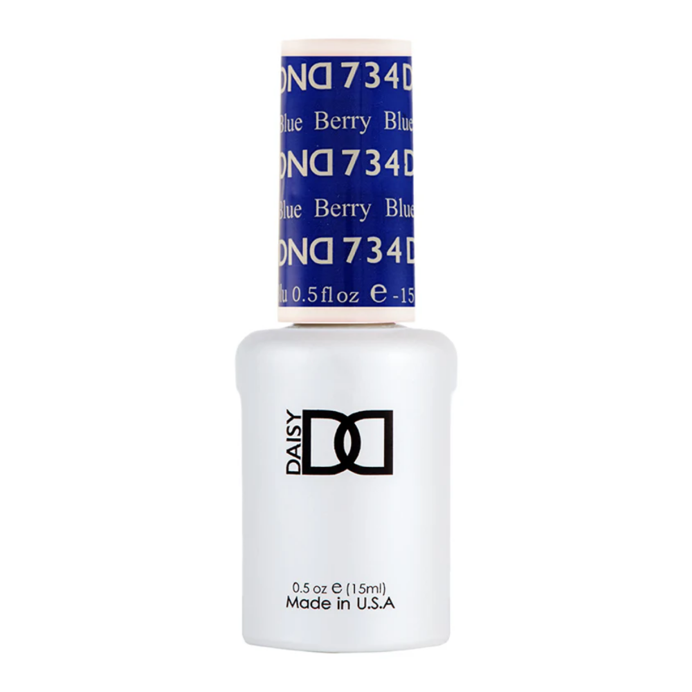 gel bottle of DND Gel Polish 734 Berry Blue