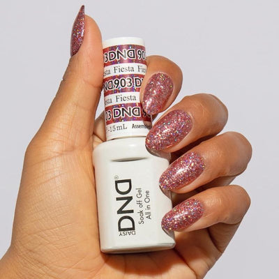 hands wearing DND Gel Polish - 903 Fiesta