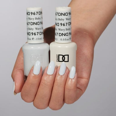 Hands wearing 967 Wavy Baby Duo by DND