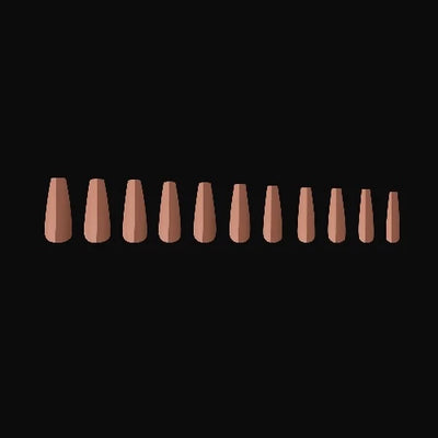 Sculpted Long Coffin Imani Neutral Tips 150 Pieces By Apres Gel-X