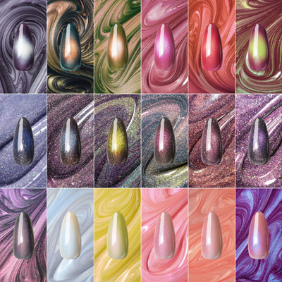 Apres Prismatic Gel Collection - 18 Colors swatches