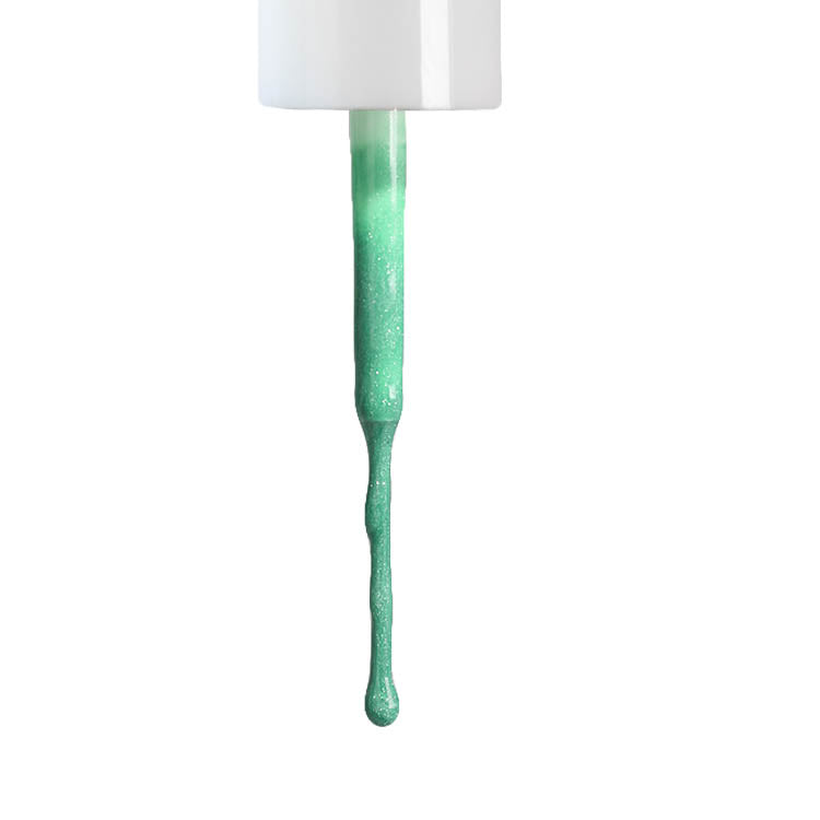 swatch of CMG26 Ashy Green Nail Art Gel by Lechat