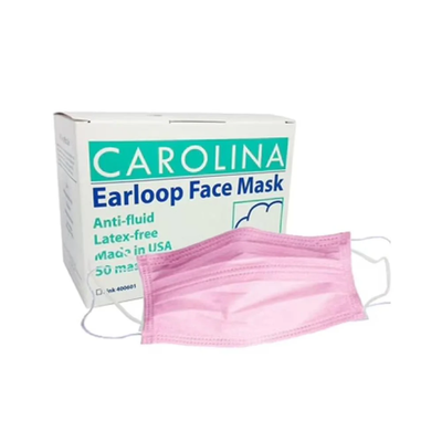 Carolina Cotton Face Mask 50pc USA - Pink