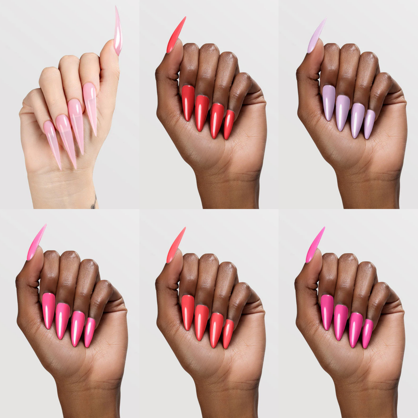 hands wearing Chaun Legend valentine Gel Polish Bundle