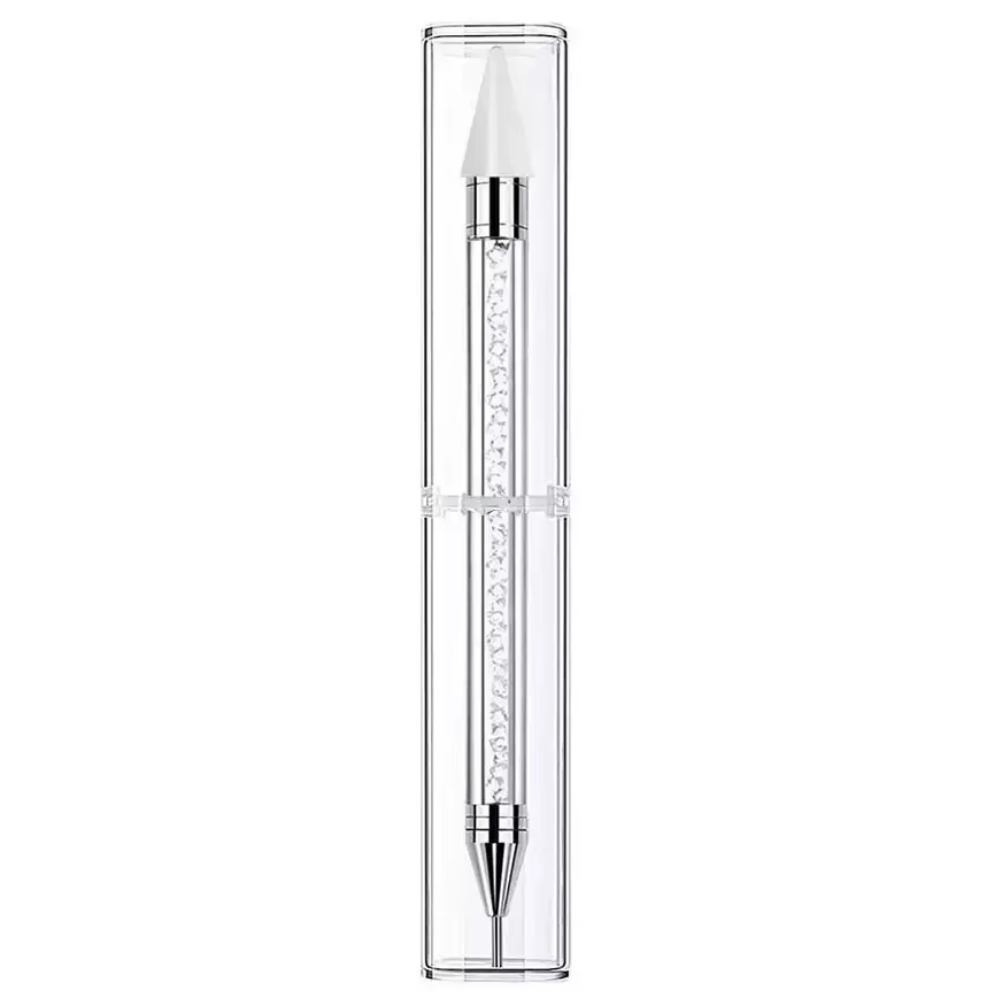 Nail Art Tool Rhinestone Picker - Clear Crystal Handle