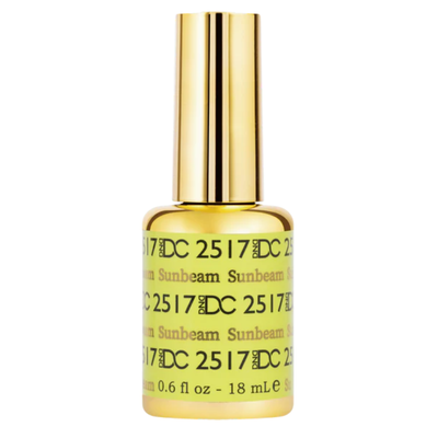 Hands wearing DND DC Gel 2517 Sunbeam