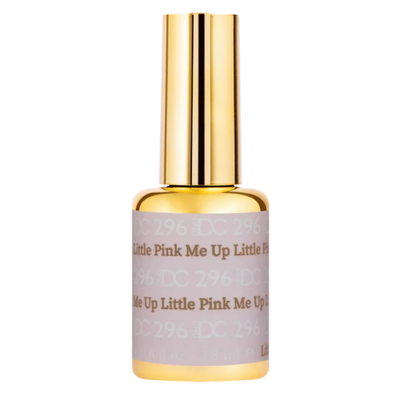 Hands wearing DND DC Gel 296 Little Pink Me Up