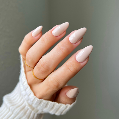hands wearing DND Diva Gel Polish Sand Storm