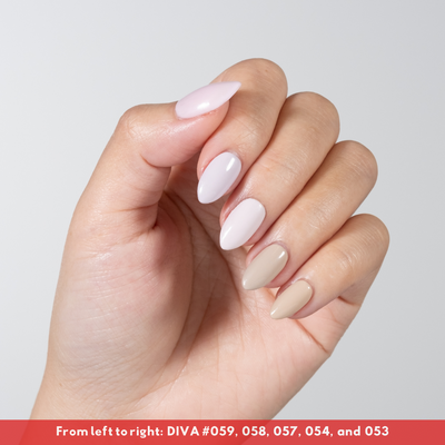 finger wearing DND Diva 059 Azalea Flower