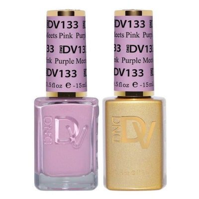 DND Gel & Polish Diva Duo - 133 Purple Meets Pink
