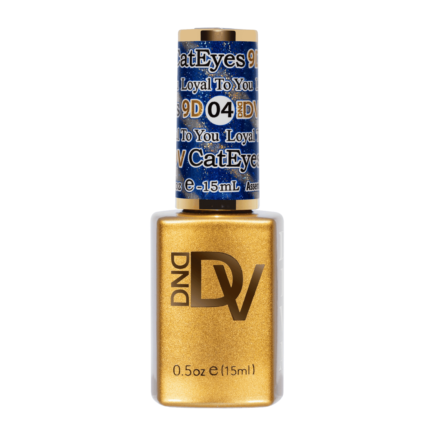 gel bottle of DND Diva Loyal To You Glassball 9D Cat Eye