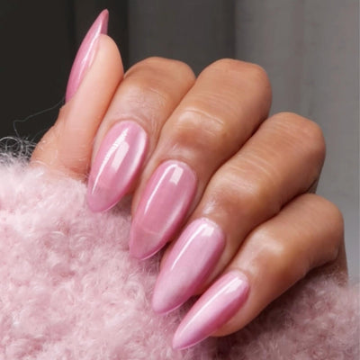 hands wearing DND Diva 'Kitty Blossom' Glassball 9D Cat Eye