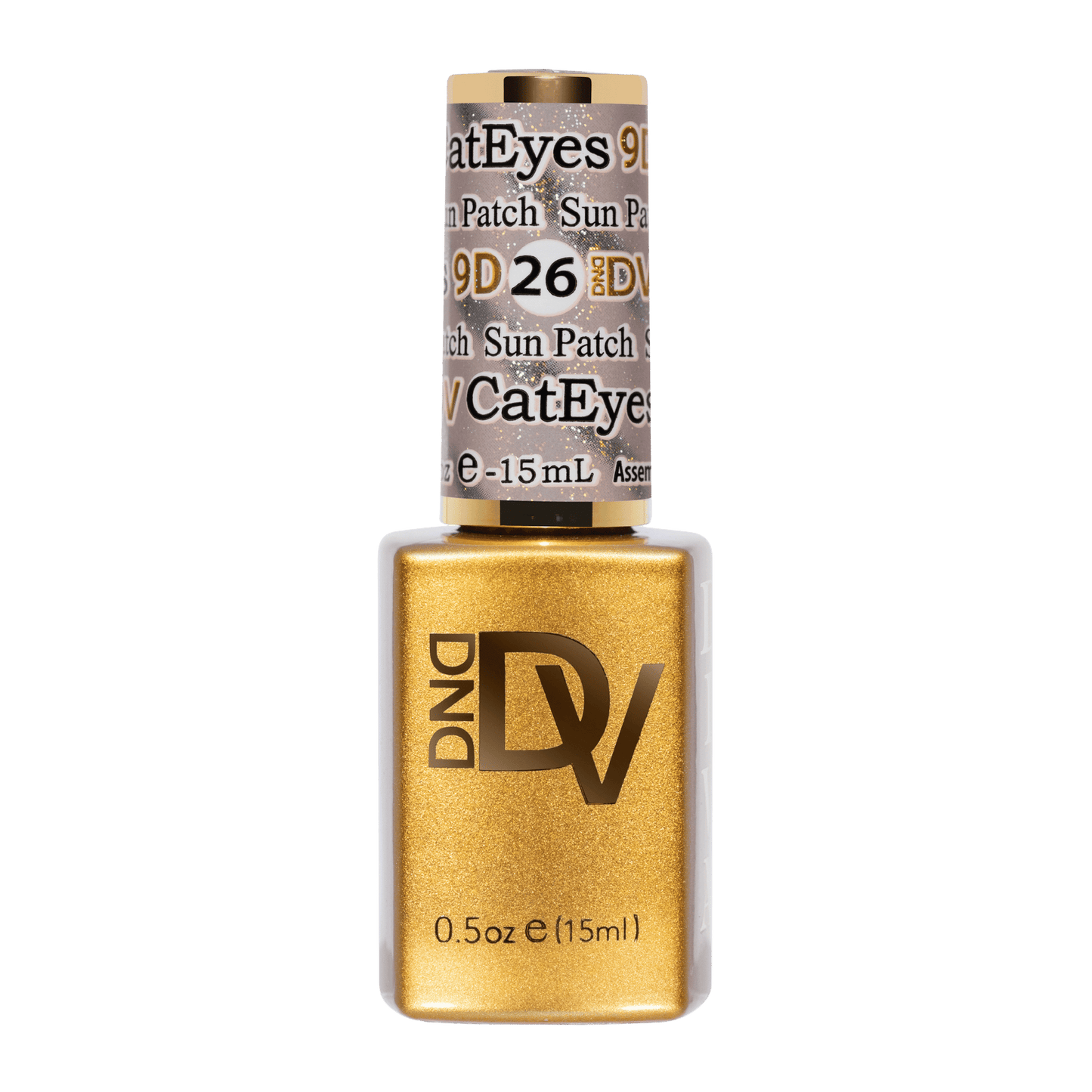 gel bottle of DND Diva 'Sun Patch' Daydream 9D Cat Eye