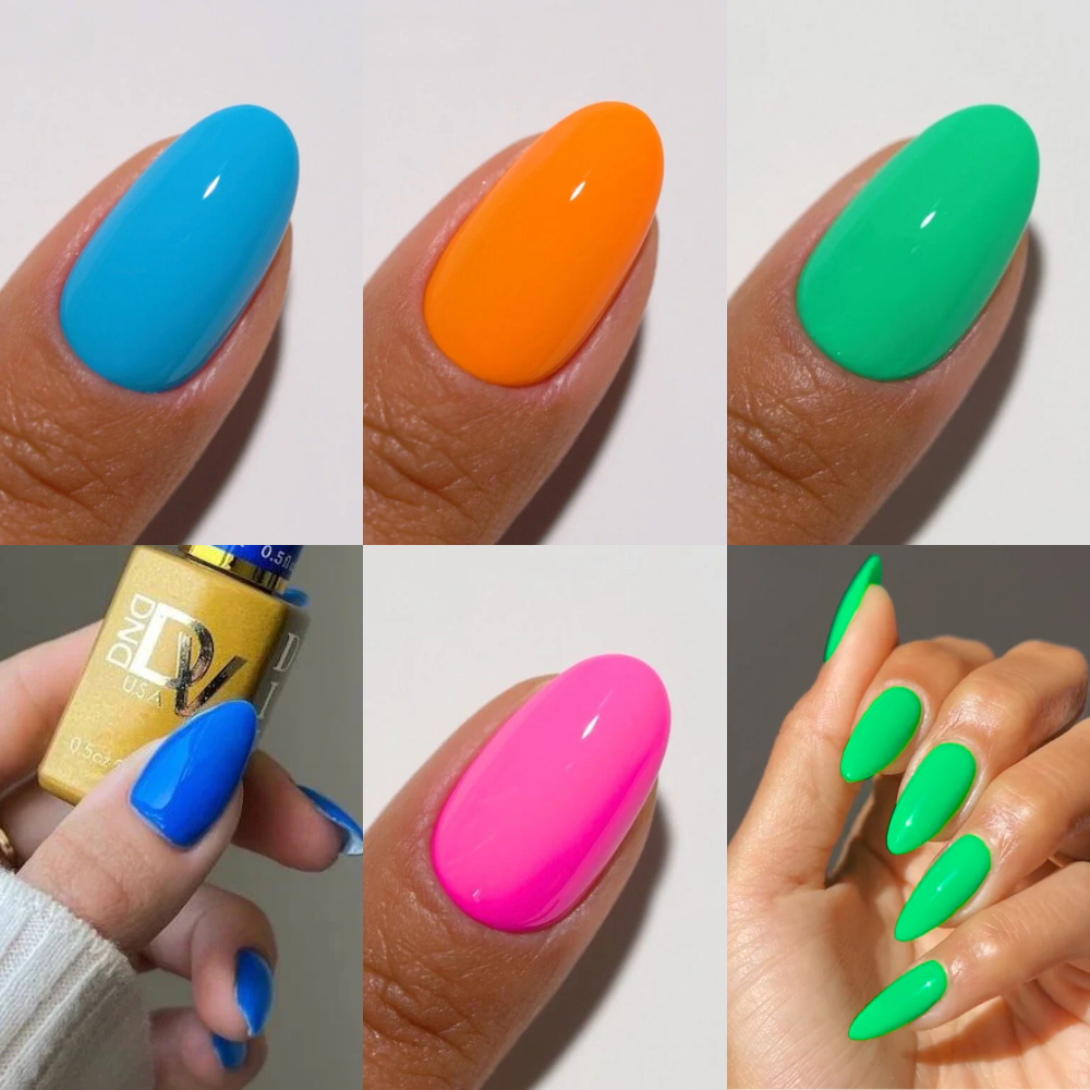 finger swatch of DND Diva Summer Gel Polish Set "Island Vibes"