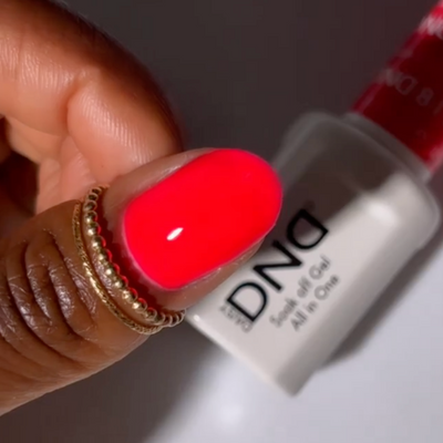 finger wearing DND Gel Polish - 817 Circus Chic