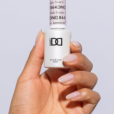 hands wearing DND Gel Polish - 864 Nude Escape