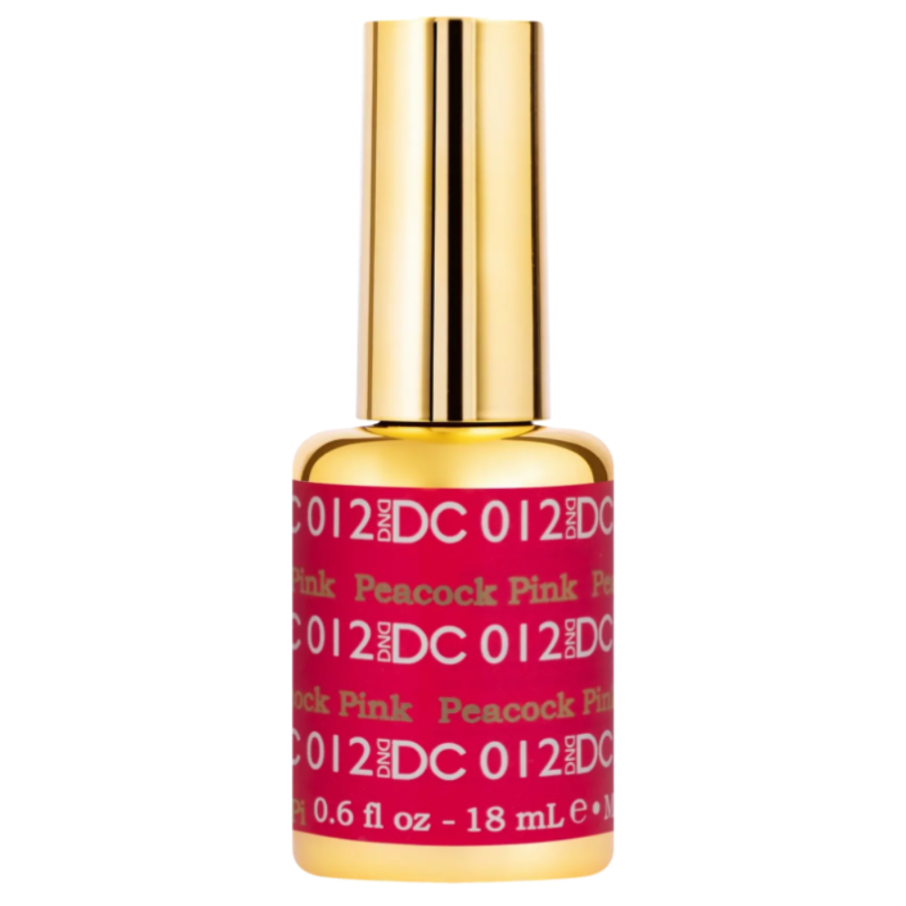 gel bottle of DND DC Gel - 012 Peacock Pink