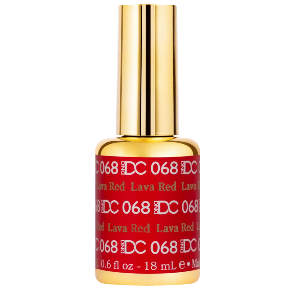 gel bottle of DND DC Gel - 068 Lava Red