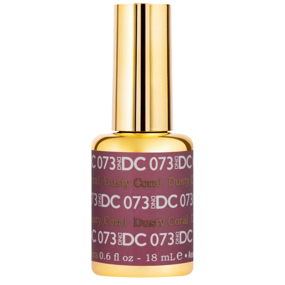 gel bottle of DND DC Gel - 073 Dusty Coral