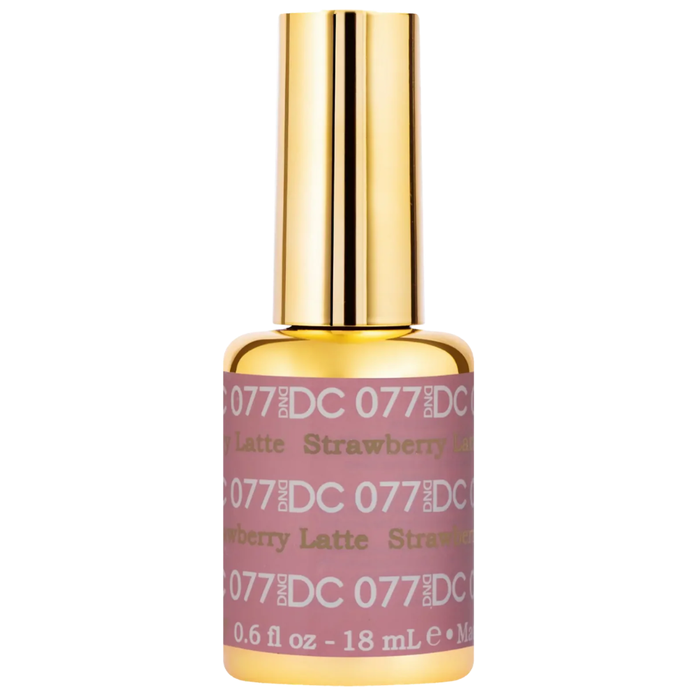 gel bottle of DND DC Gel - 077 Strawberry Latte