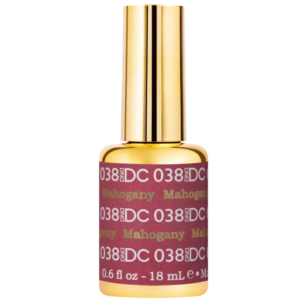 gel bottle of DND DC Gel - 038 Mahogany
