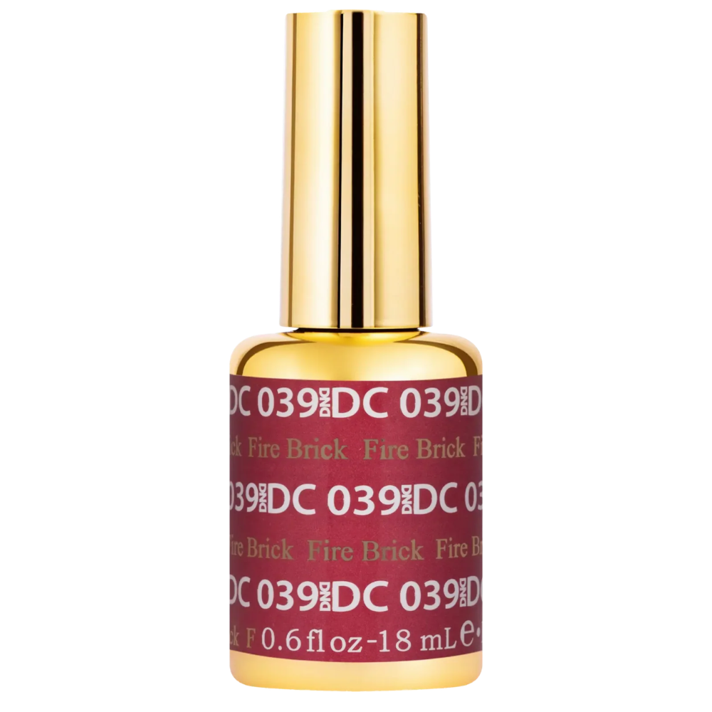 gel bottle of DND DC Gel - 039 Fire Brick