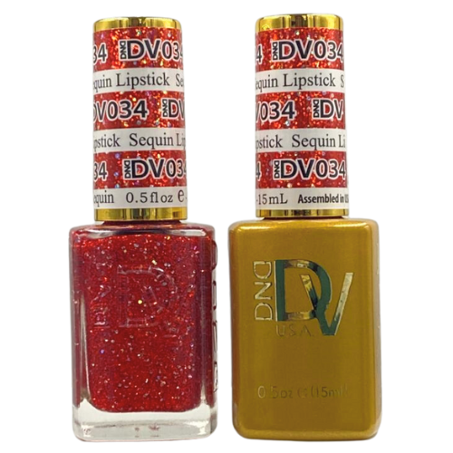 034 Sequin Lipstick Diva Gel & Polish Duo by DND