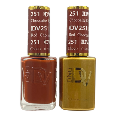 DND Gel & Polish Diva Duo - 251 Chocolate Red