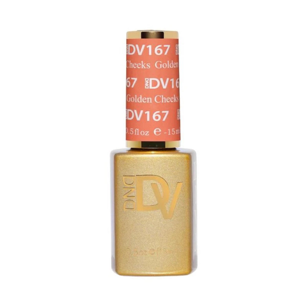 gel bottle of DND Diva gel 167 Golden Cheeks