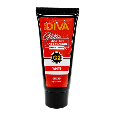 dnd diva polygel glitter white