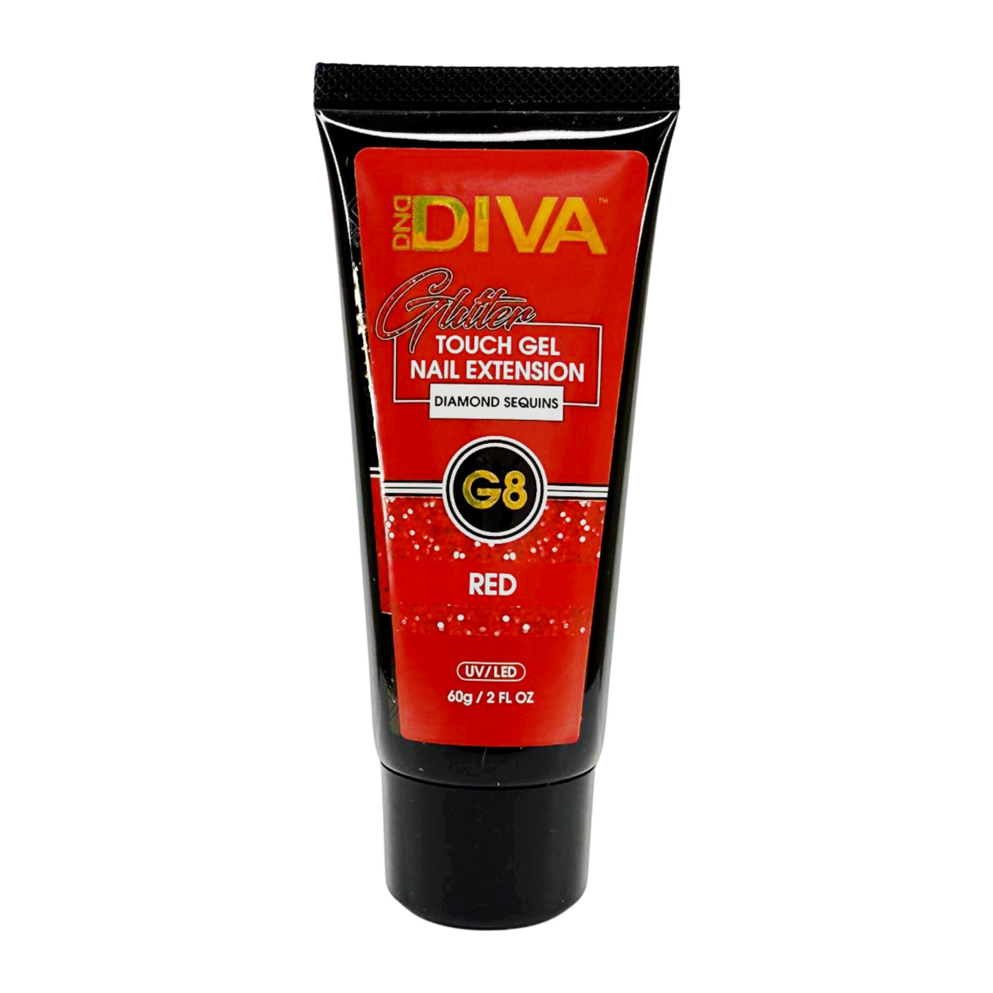 dnd diva polygel glitter
red
