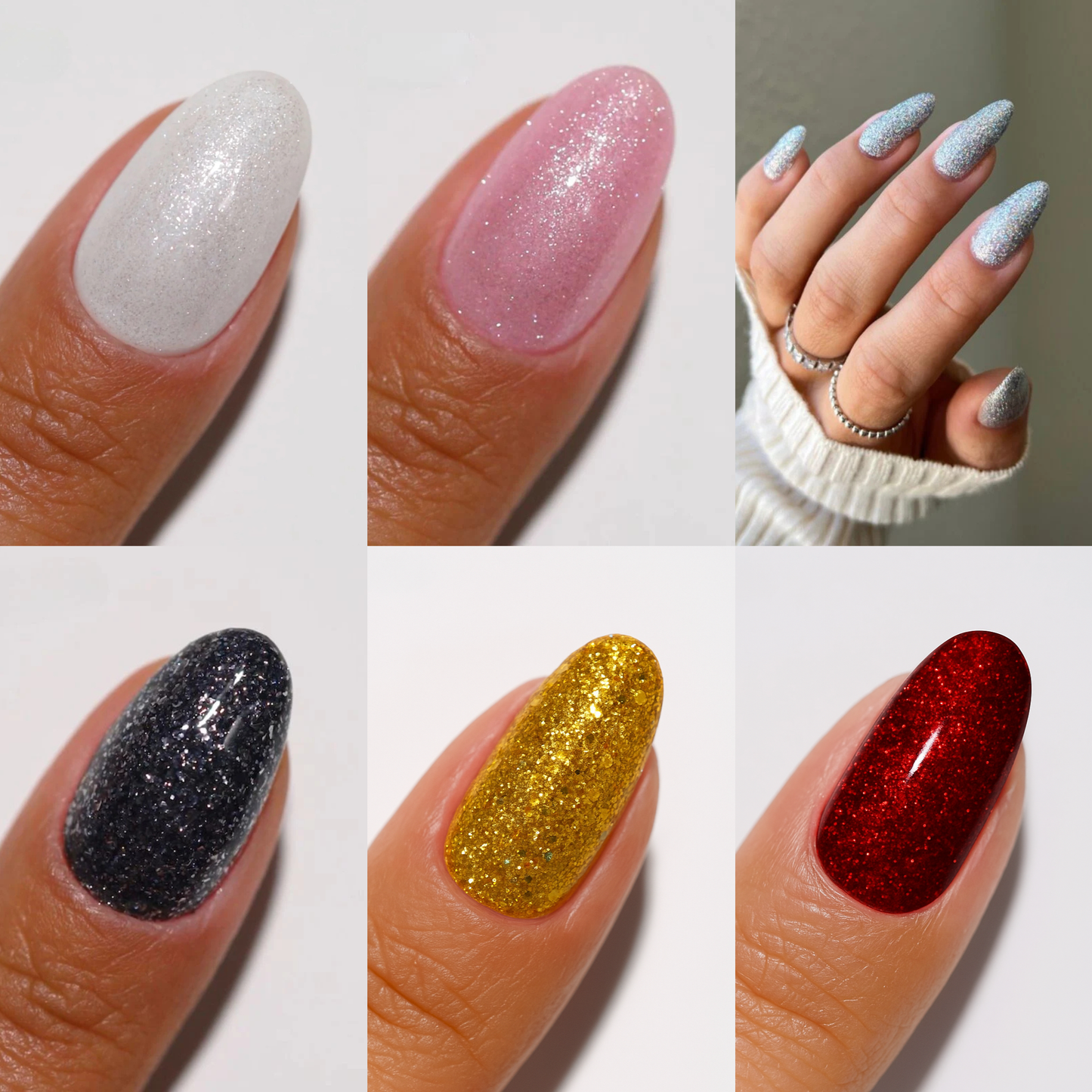 DND Diva Winter Gel & Polish 6pc Bundle - Winter Glitters