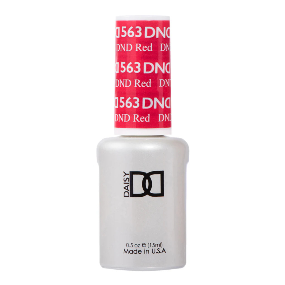 gel bottle of DND Gel Polish 563 DND Red