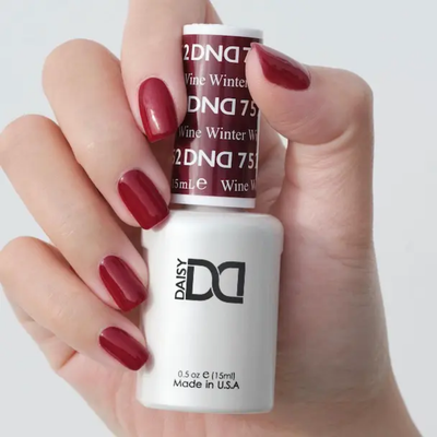 hands wearing DND Gel Polish - 752 Winter Wine