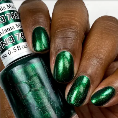 hands wearing DND Gel Polish 766 Mistletoe Mania