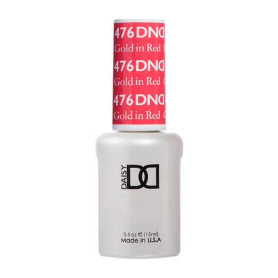 gel bottle of DND Gel Polish - 476 Gold In Red