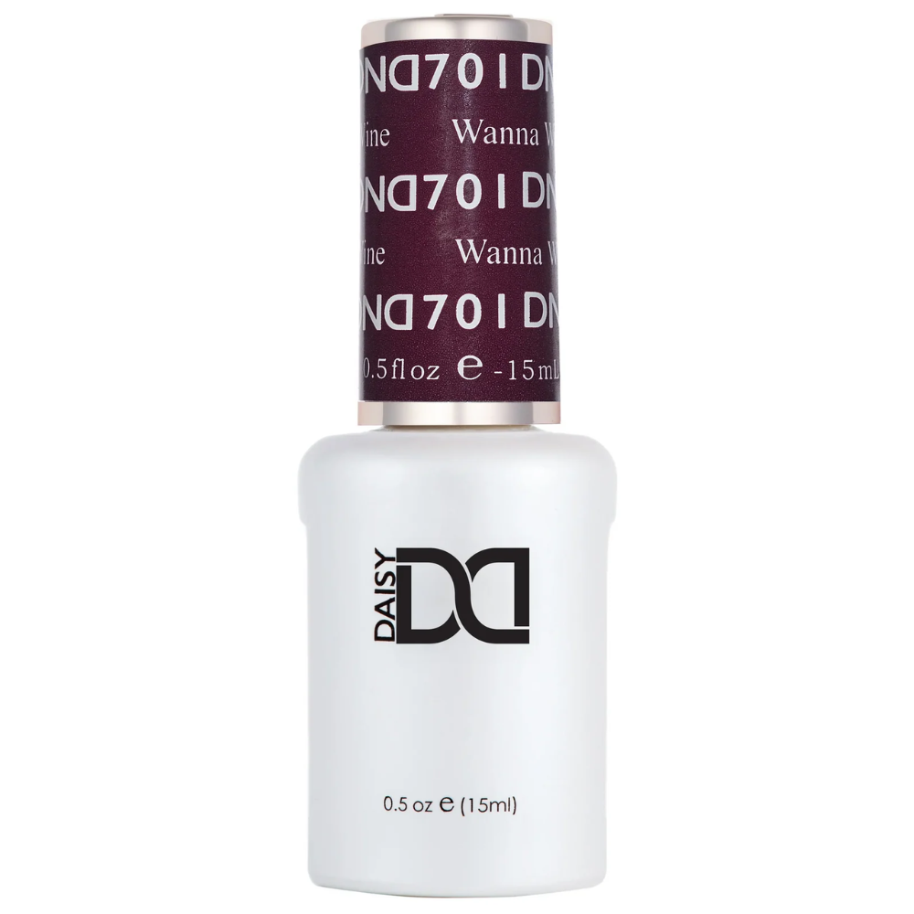 gel bottle of DND Gel and Polish duo 701 Wanna Wine