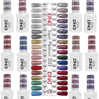 Swatch 15 Super Platinum Gel Collection by DND