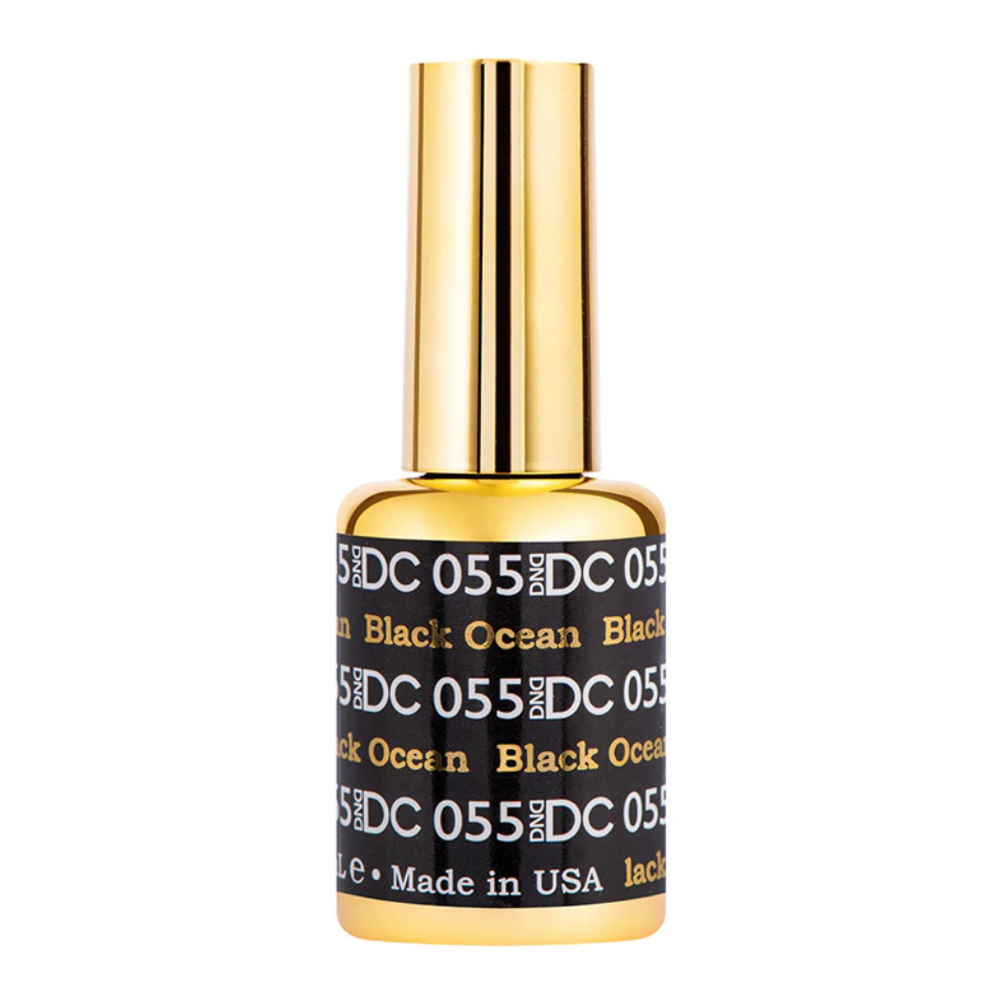 gel bottle of DND DC Gel - 055 Black Ocean