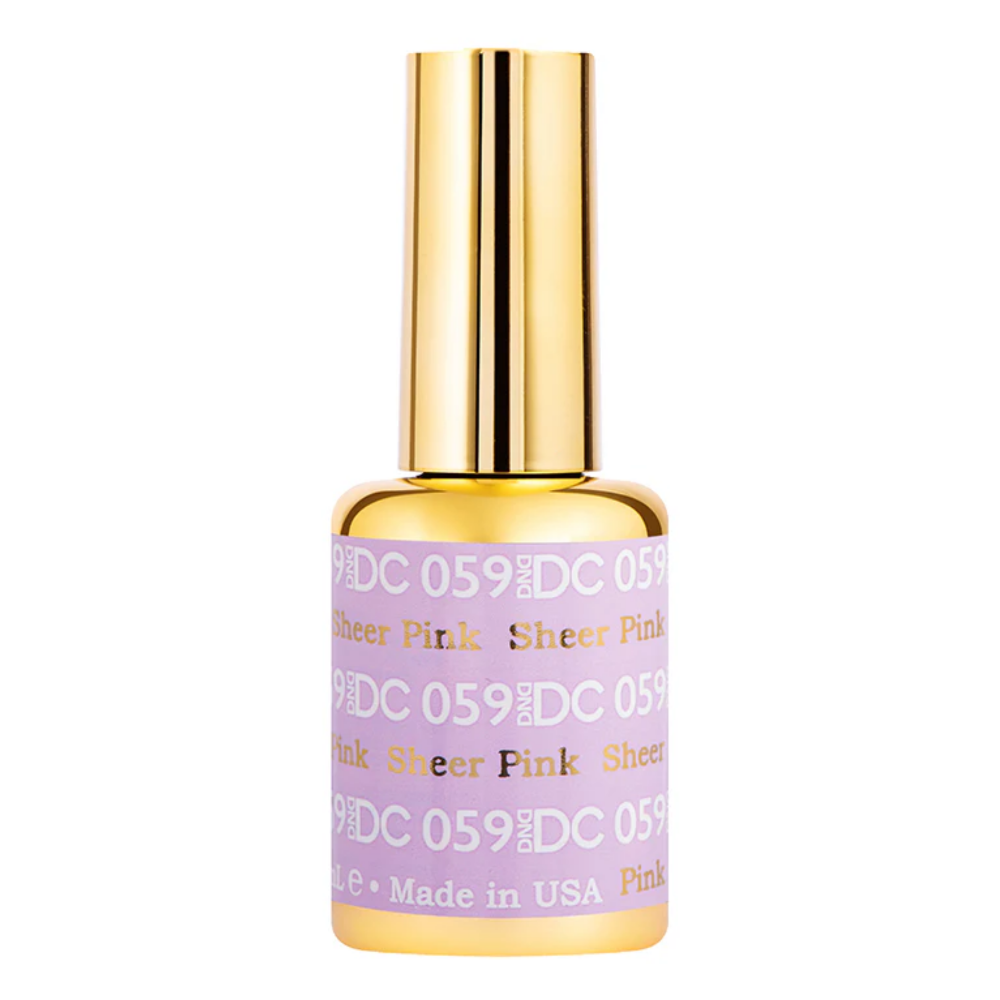gel bottle of DND DC Gel - 059 Sheer Pink