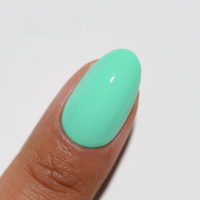 finger wearing Sound of Rain 273 Diva Gel & Polish Duo by DND