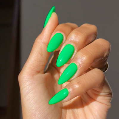 hands wearing Botanical Bliss 275 Diva Gel & Polish Duo by DND