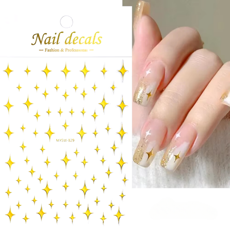 Nail Art Sticker - Starlight Gold